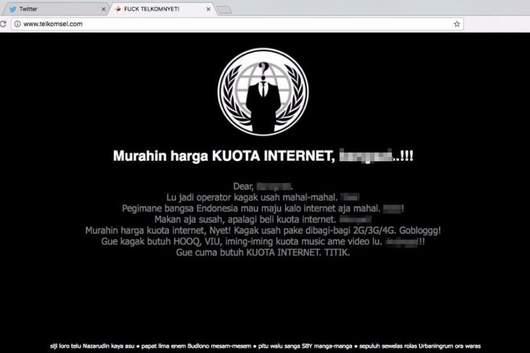 Situs Telkomsel Di-Hack, Berisi Keluhan Tarif Internet Mahal